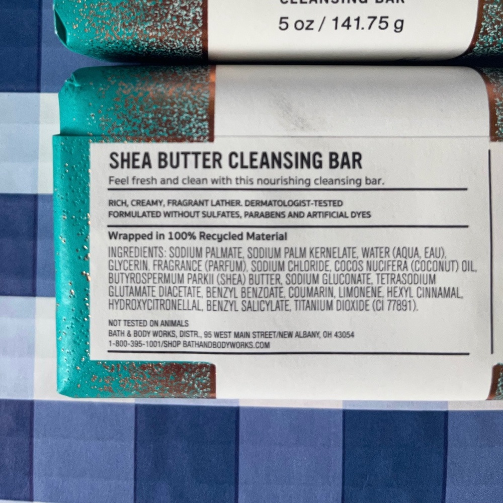 Bath & Body Works At The Beach Shea Butter Cleansing Bar Soap 5oz. x2 - Picture 2 of 2